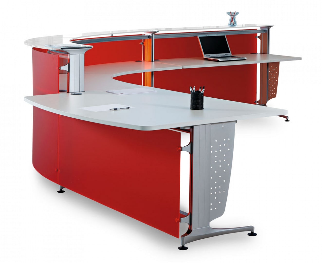 banque d'accueil rouge
