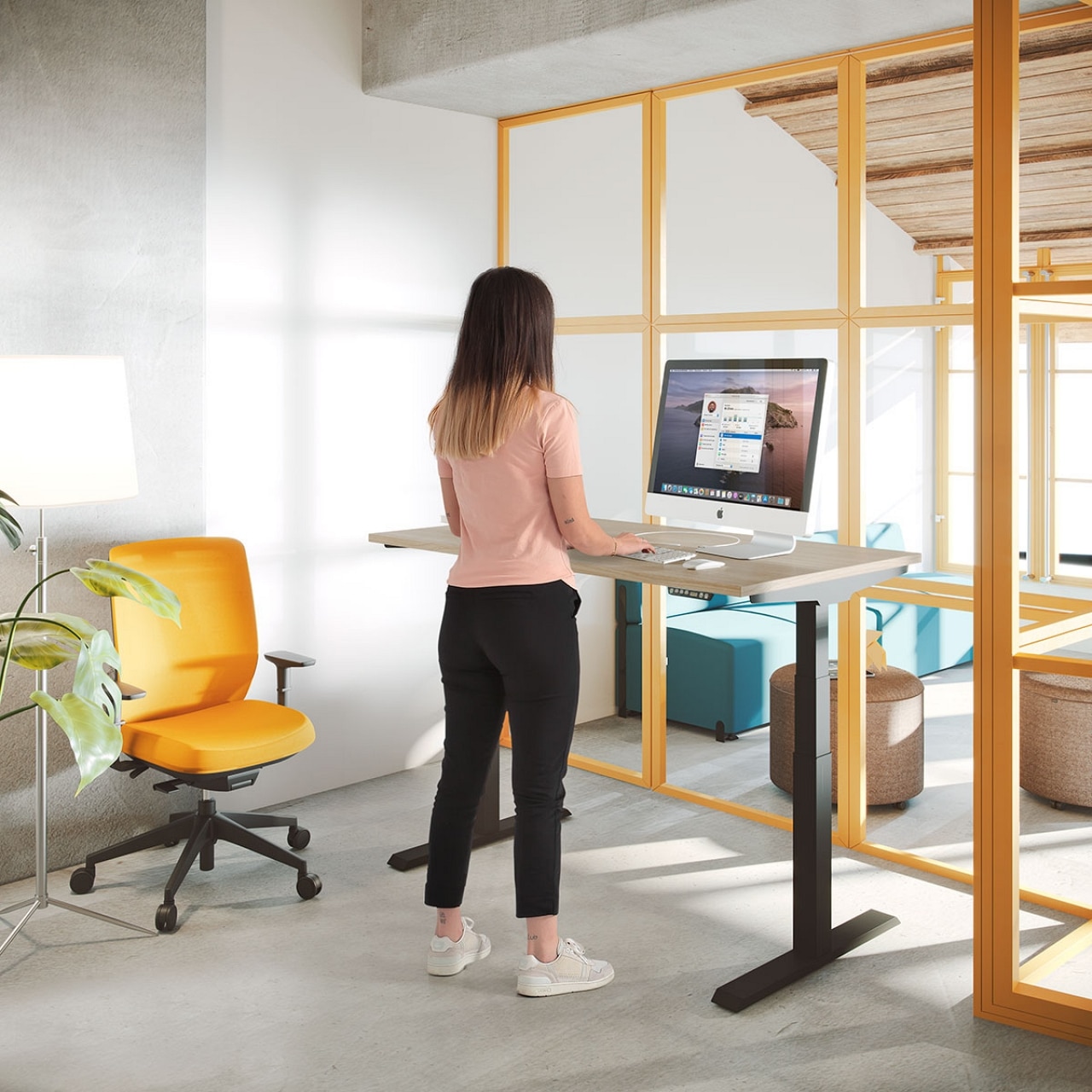 ajuster bureau assis debout