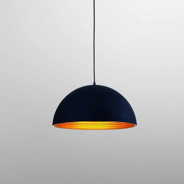 Suspension design noire et dorée Kup