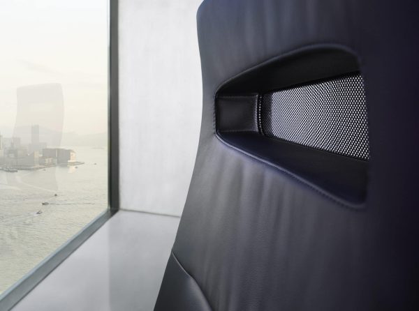 Fauteuil de direction en cuir pivotant Centeo – Image 2