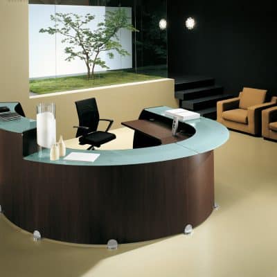 Banque d'Accueil Reception Glass