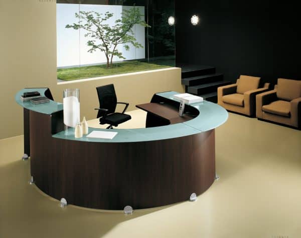 Banque d'Accueil Reception Glass