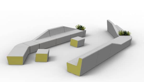 Banquette d’accueil modulable Mendi – Image 2