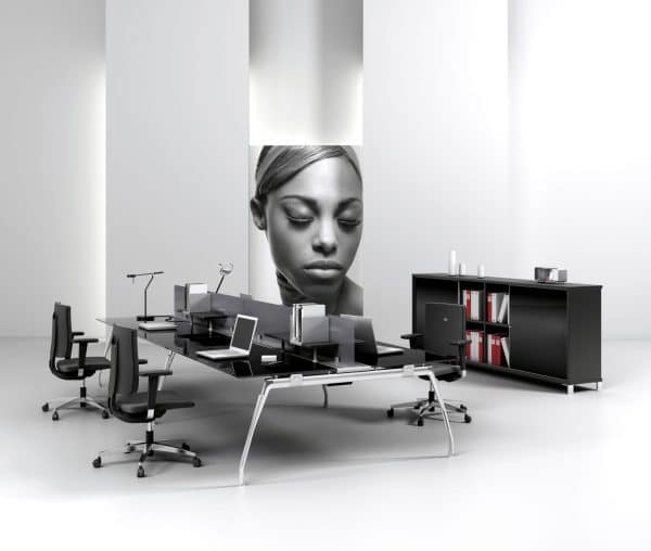 Bureau en verre optique Inspira