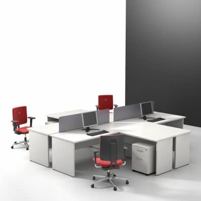 Bureau angle blanc Sintra 90°