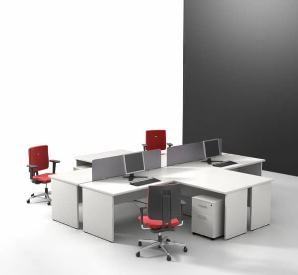 Bureau angle blanc Sintra 90°