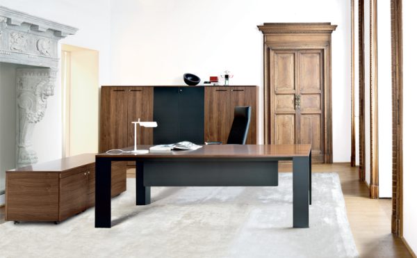 Bureau bois et noir de direction ONO – Image 3
