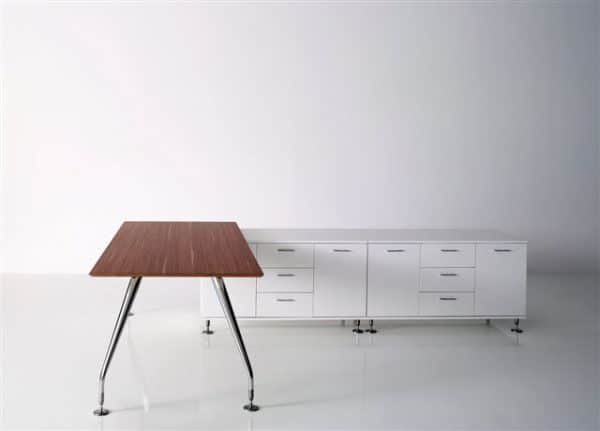 Bureau de direction en bois avec pieds métalliques Miro – Image 3