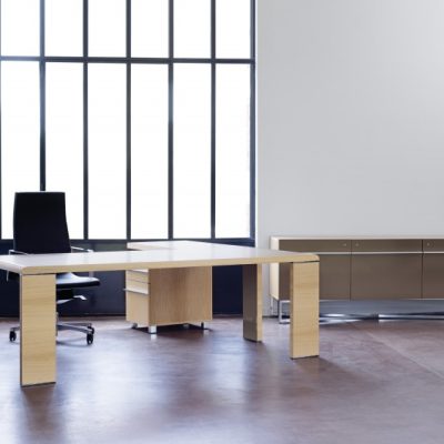 Bureau d'angle de direction avec caisson FOLDER