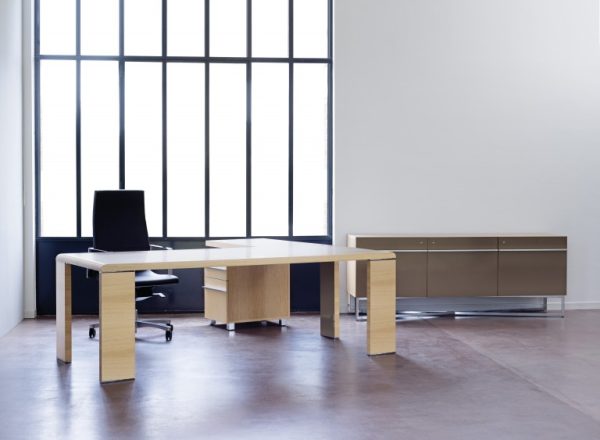 Bureau d'angle de direction avec caisson FOLDER