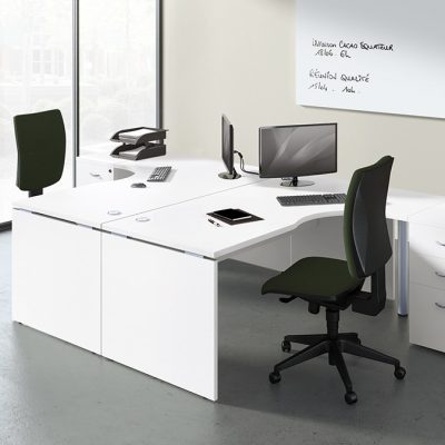 Bureau d’angle blanc informatique Forstyl