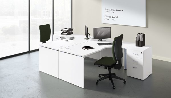 Bureau d’angle blanc informatique Forstyl