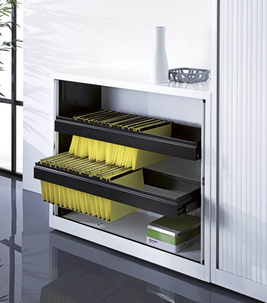 Gamme d'Armoires de Bureau avec Fermeture à Portes Rideaux