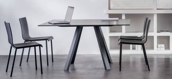 Table de réunion avec plateau rectangulaire design pour 8 personnes Arki – Image 2