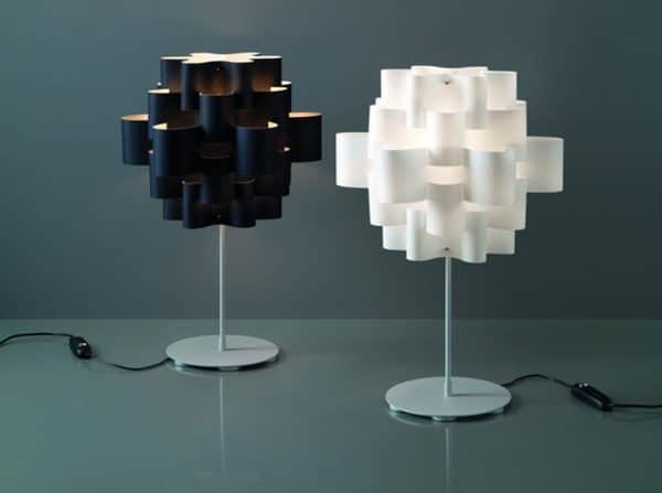 Lampe de bureau en tissu SUN