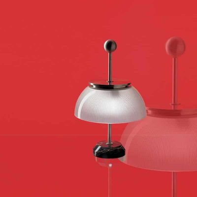 Lampe de table en métal et verre Alfa