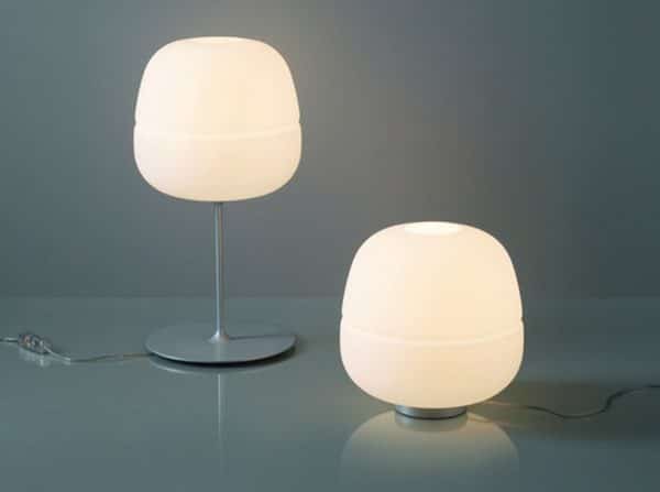 Lampe de table de bureau led en verre Afra