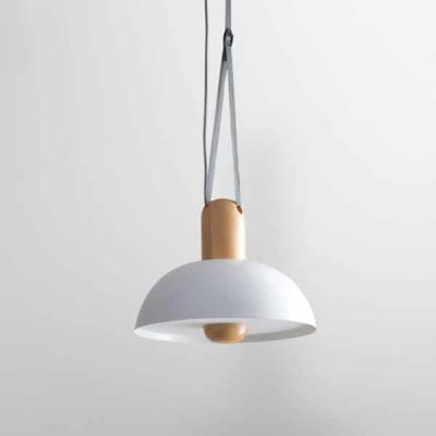 Suspension design blanche et bois Clochette
