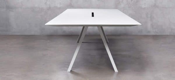 Table de réunion avec plateau rectangulaire design pour 8 personnes Arki – Image 3