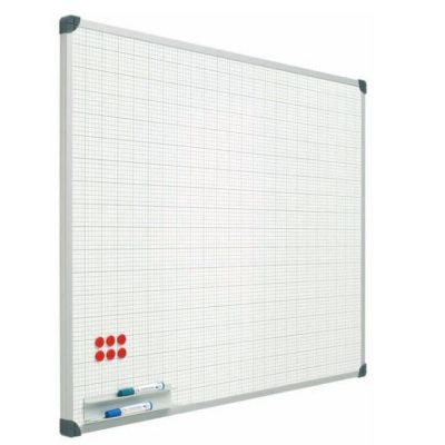 Tableau blanc quadrillé effaçable à sec