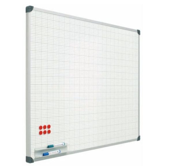 Tableau blanc quadrillé effaçable à sec