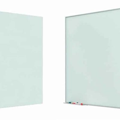 Tableau blanc en verre laminé mural