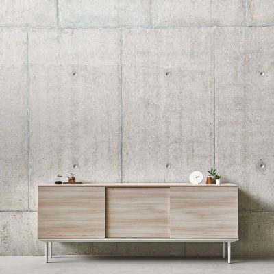Meuble buffet en bois avec portes coulissantes Longo