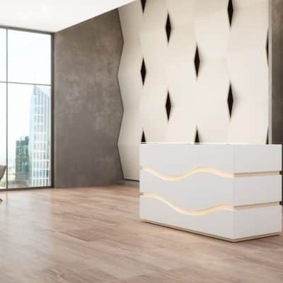 Banque d’accueil avec éclairage LED Rivage
