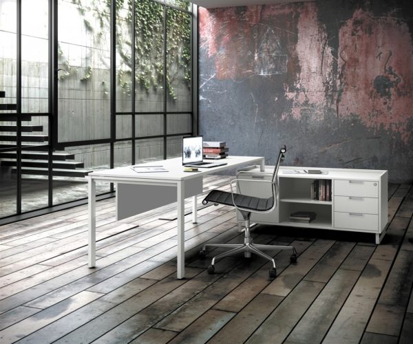 Grand bureau d’angle avec rangements Adapta Plus