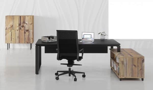 Bureau d’angle de direction avec rangements Prestige