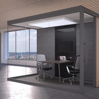 cabine de bureau acoustique démontable pour 2 à 4 personnes infinity