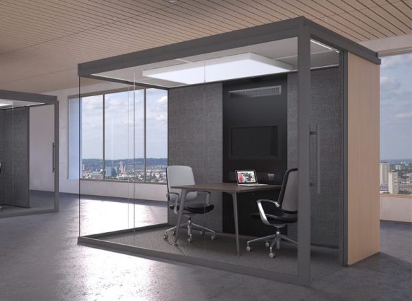 cabine de bureau acoustique démontable pour 2 à 4 personnes infinity