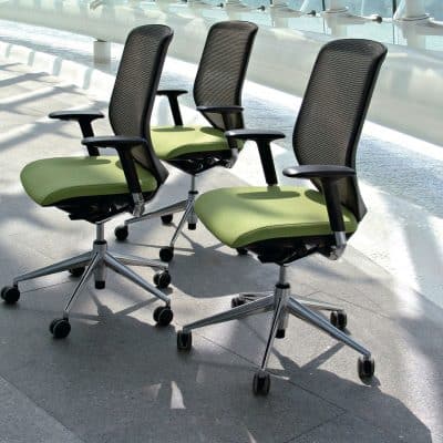 Siege de bureau pivotant avec dossier en tissu nylon TNK