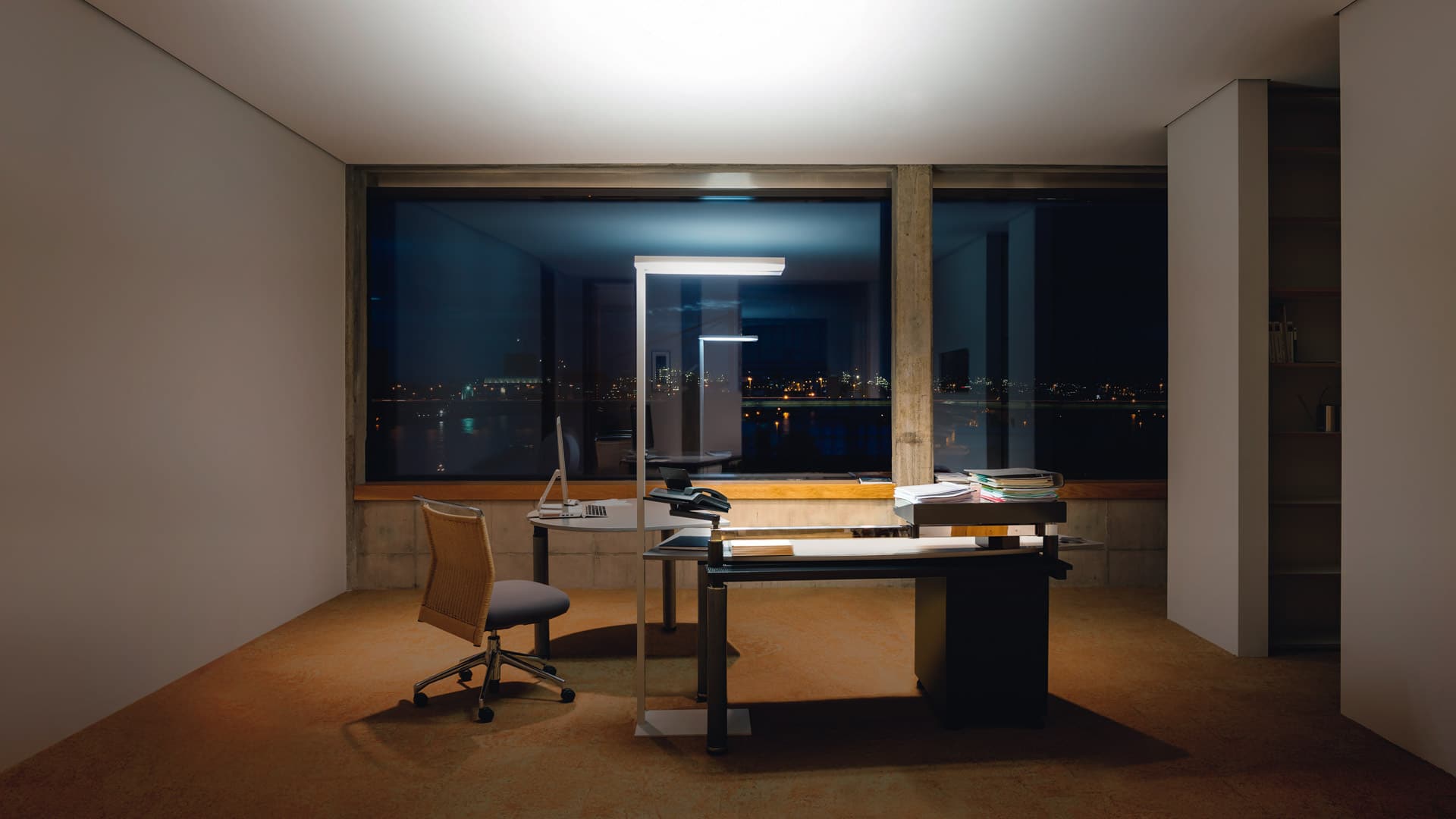 Lampadaire led de bureau 3000K Chocolate - Luminaire à double émission