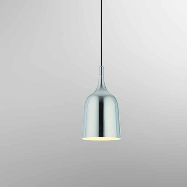 Suspension en acier chromé et intérieur blanc mat Mig