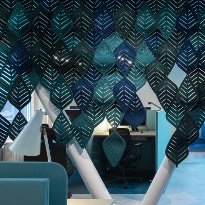 Panneau acoustique absorbant pour plafond Airleaf