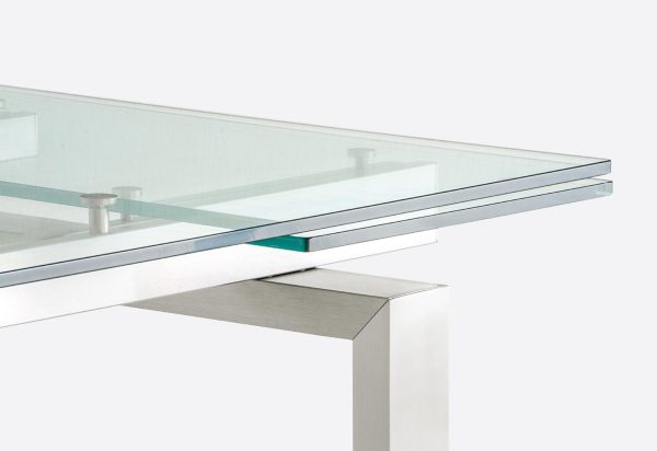 table de réunion modulable avec plateau en verre magic