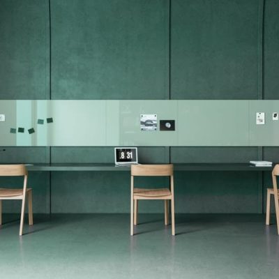 Grand tableau blanc mural en verre MagVision