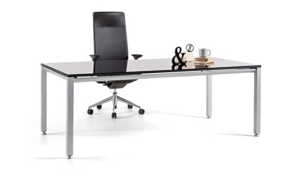 Bureau avec plateau en verre trempé Vital – Image 2