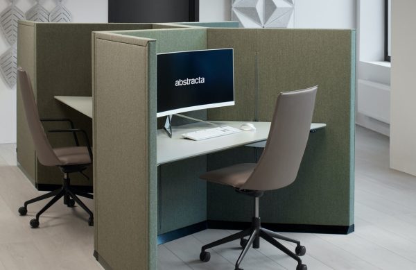 Bureau avec cloison de séparation acoustique My Hive