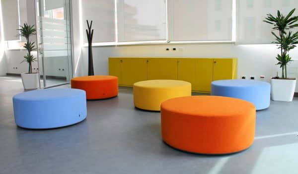 Pouf acoustique rond plat 92 cm de diamètre BuzziPouf