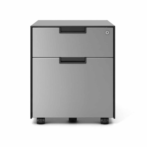 Caisson de bureau métallique à 2 tiroirs Qbuc