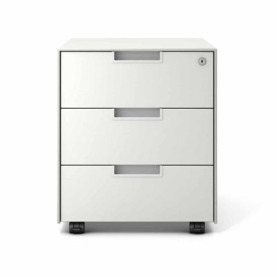 Caisson de bureau métallique à 3 tiroirs Qbuc