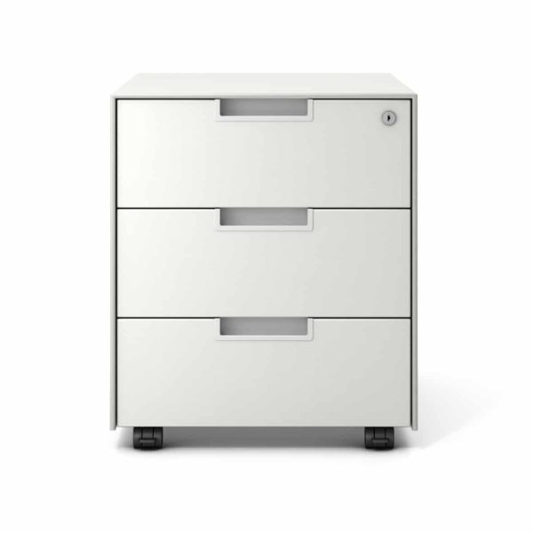 Caisson de bureau métallique à 3 tiroirs Qbuc