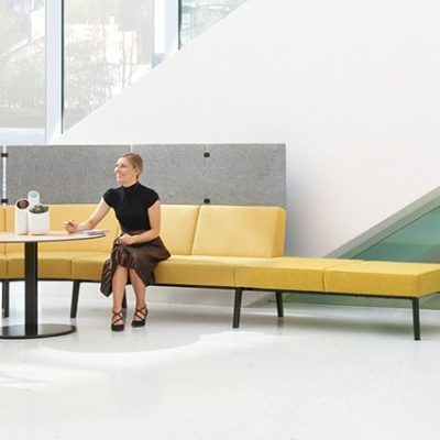 Fauteuil acoustique modulable en tissu Reefs