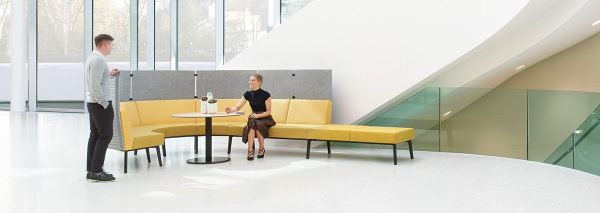 Fauteuil acoustique modulable en tissu Reefs
