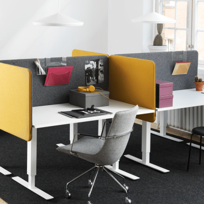 Ecran de separation mobile en feutrine pour bureau Softline Table