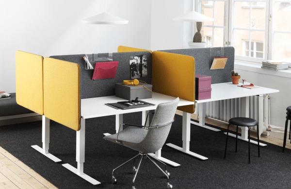 Ecran de separation mobile en feutrine pour bureau Softline Table