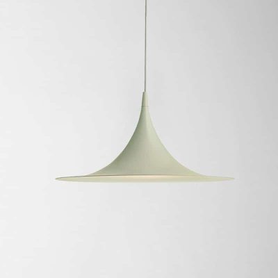 Suspension beige avec abat-jour en aluminium recyclé Horn