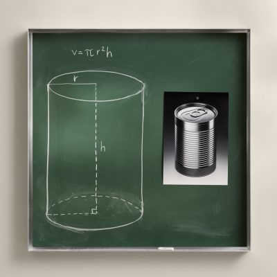 tableau noir avec un cadre en aluminium brut mathematics